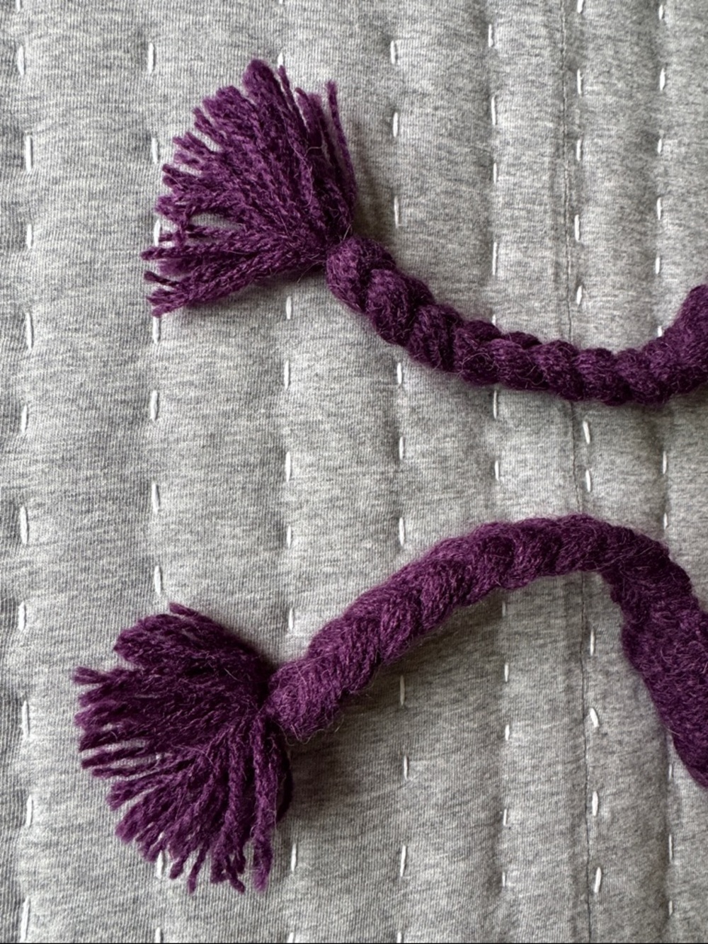 Kids Crochet Owl Earflap Hat in Purple & Coral - Cozy Winter Beanie - Picture 2 of 8